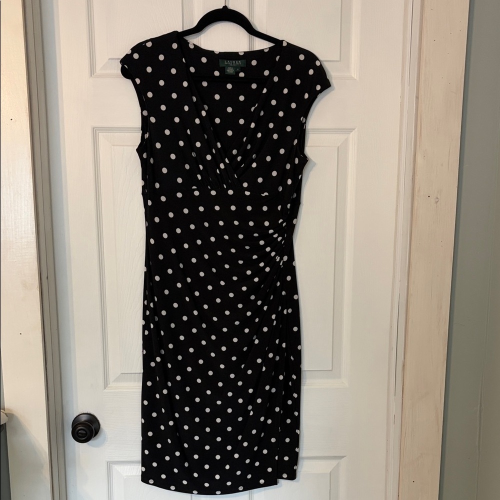 Lauren Ralph Lauren Polka Dot Midi Dress
